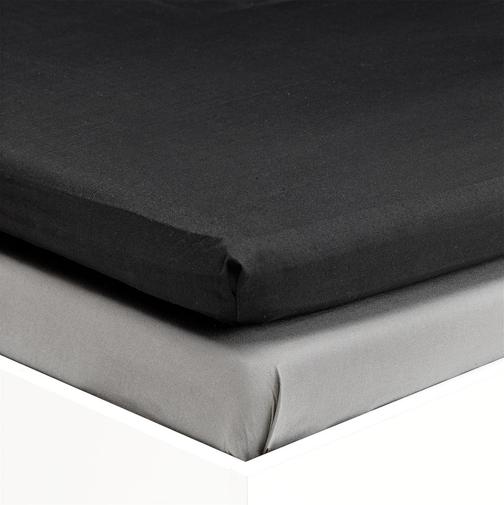 kuvertlakan 90x200x8 svart kronborg
