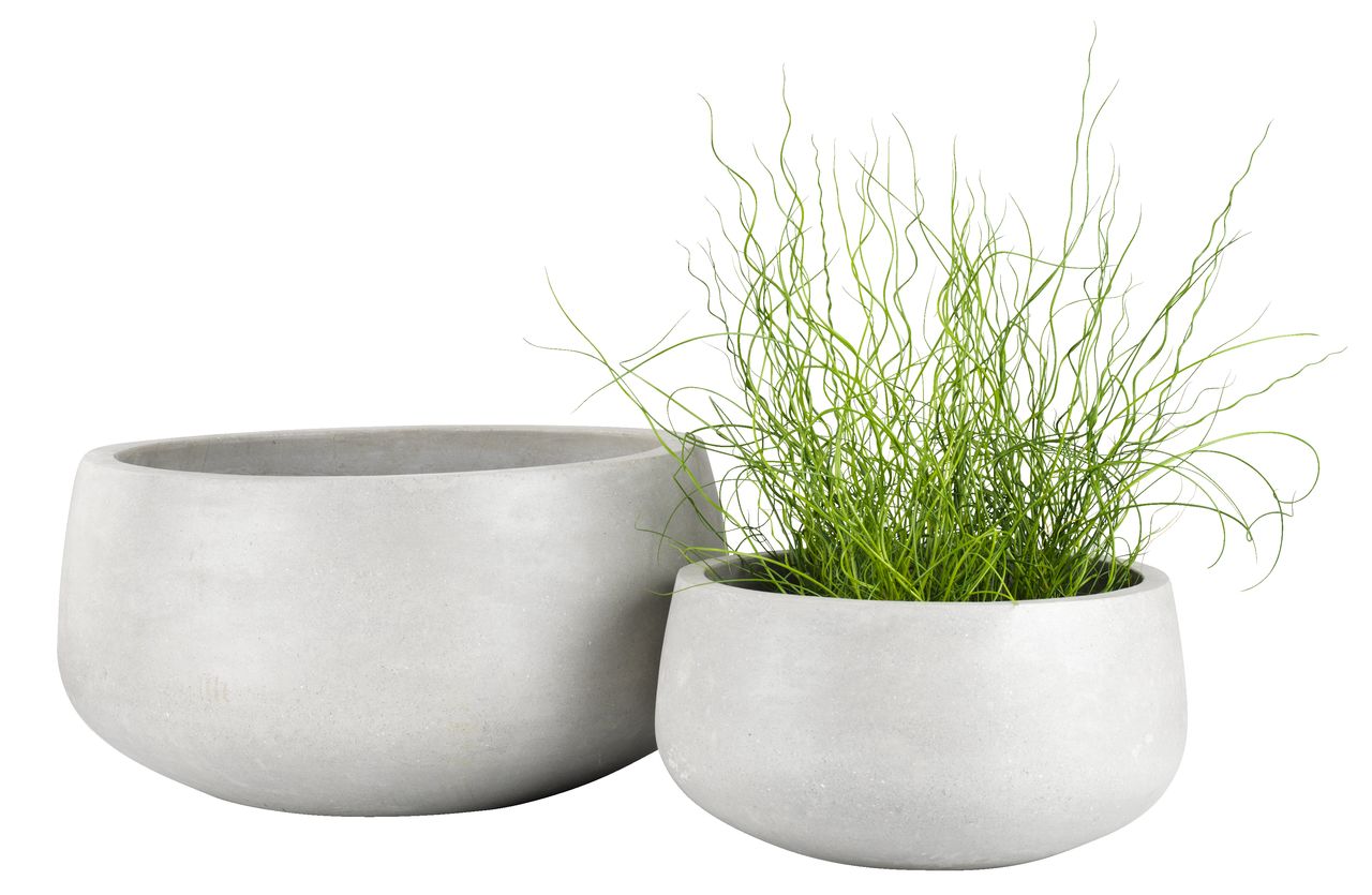 Garden planter UGGLA 2pcs/set grey JYSK