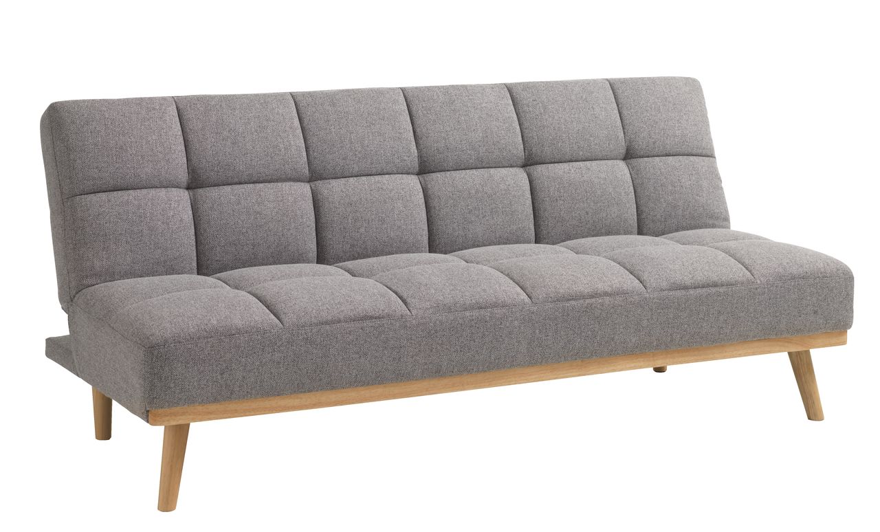 Sofa bed NEJEDE light grey fabric | JYSK