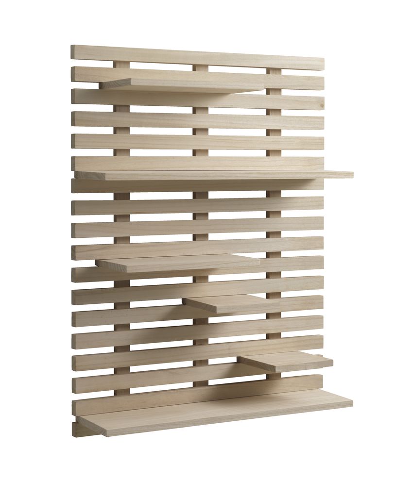 Wandplank KETTINGE 6 schappen naturel JYSK