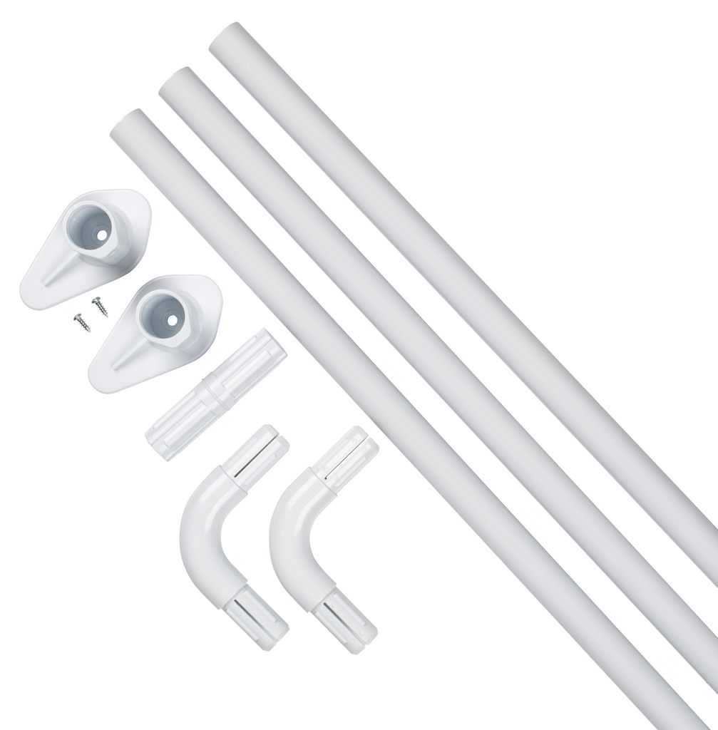 Douchegordijnstang VARA 90x90x90 wit JYSK