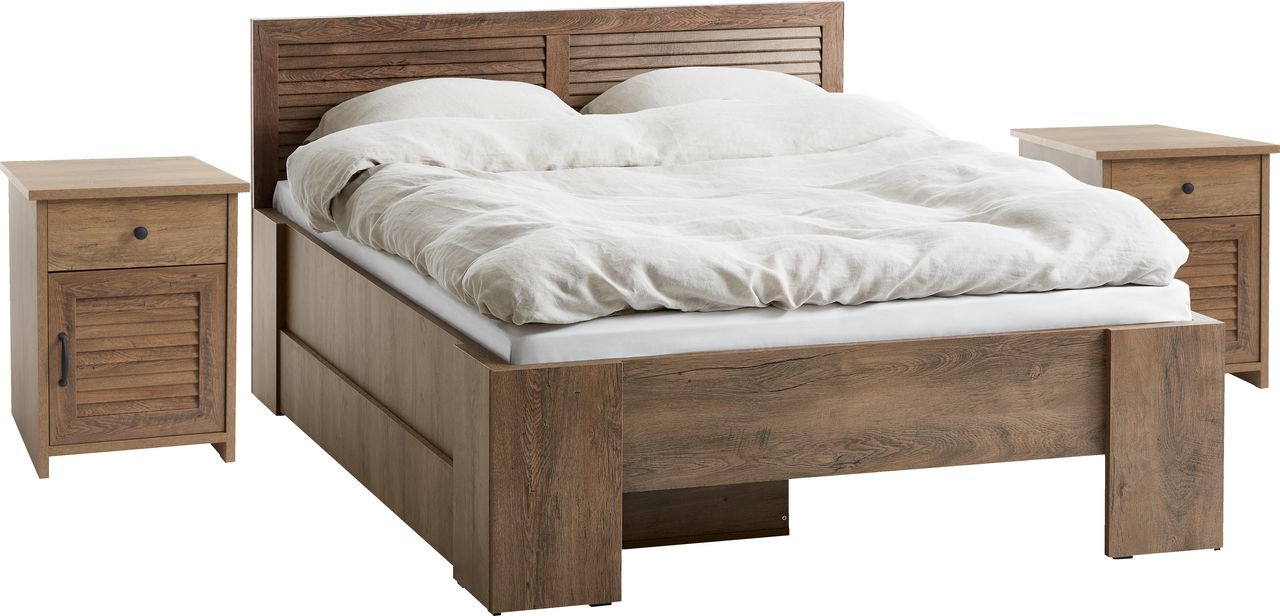 MANDERUP Cadru de pat 160x200+2 Noptiere JYSK