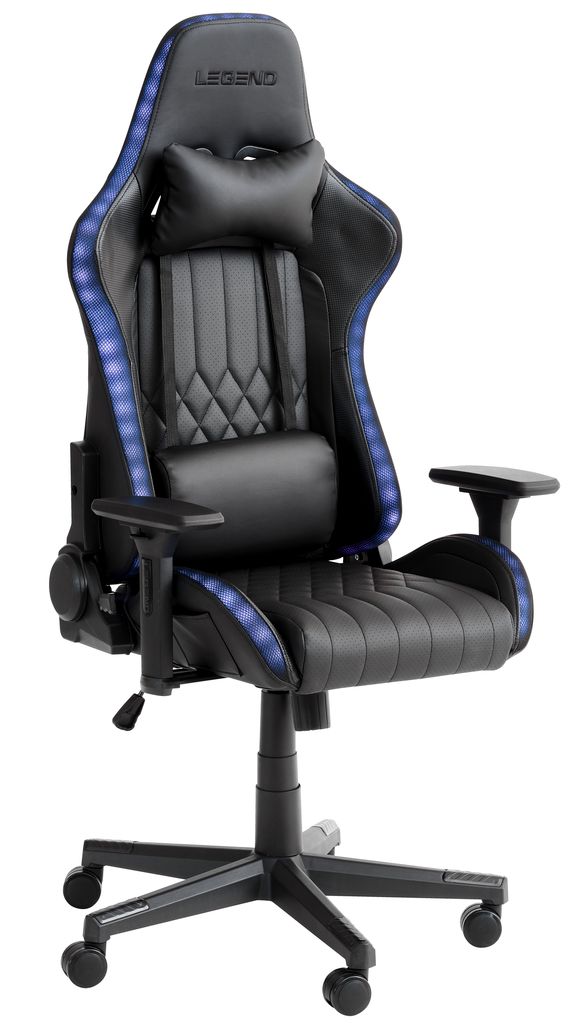 Chaise gaming RANUM avec LED noir JYSK