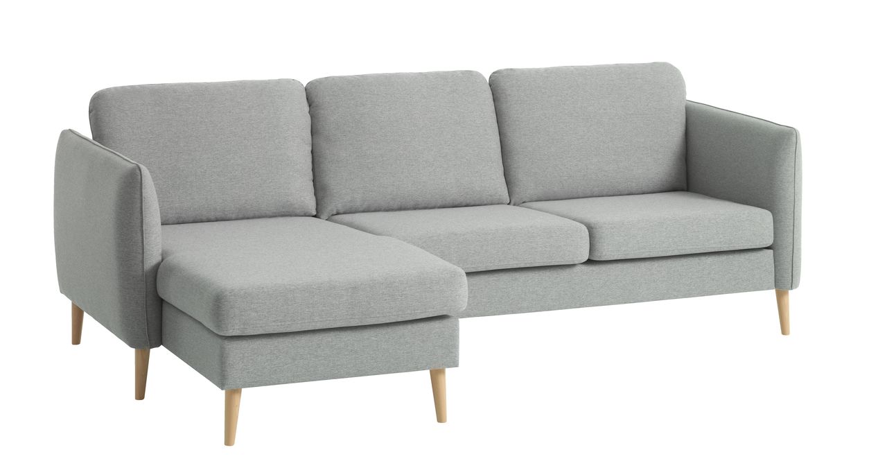 Sofa AARHUS Chaiselongue links hellgrau JYSK