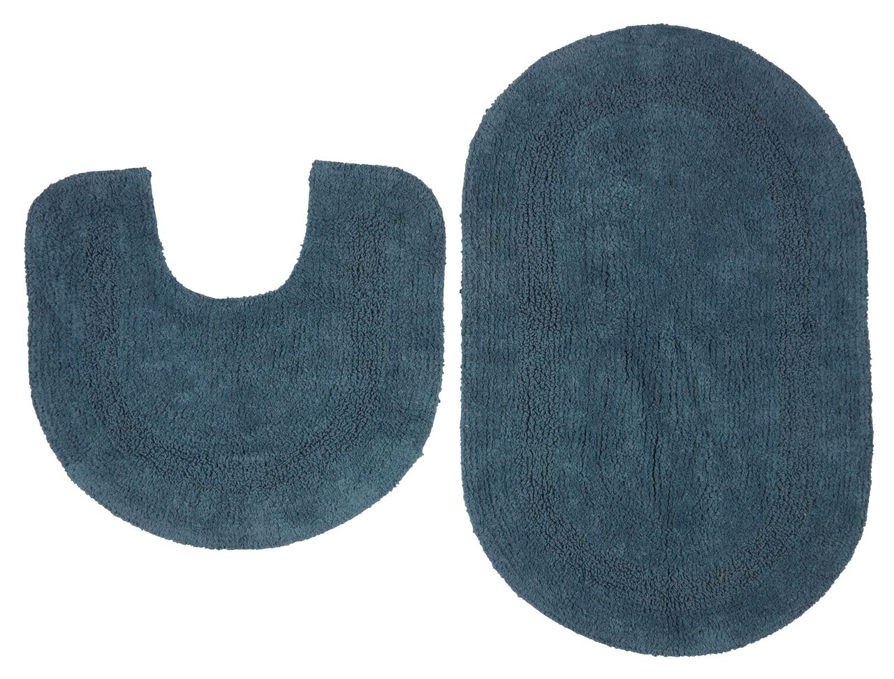 Bath mat set LERDALA set of 2 blue JYSK