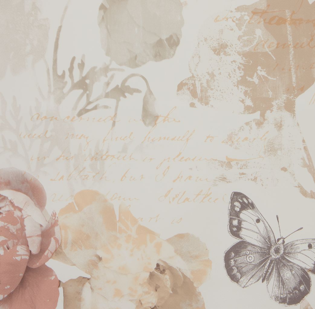 Wachstuch BUTTERFLY 140cm rosa | JYSK