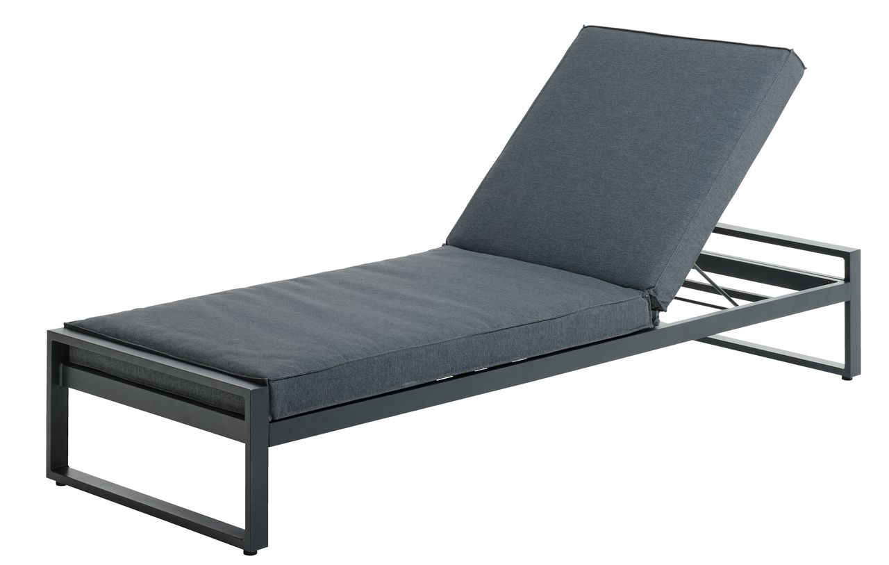 Sonnenliege VONGE B75xL210 schnelltrocknend schwarz JYSK