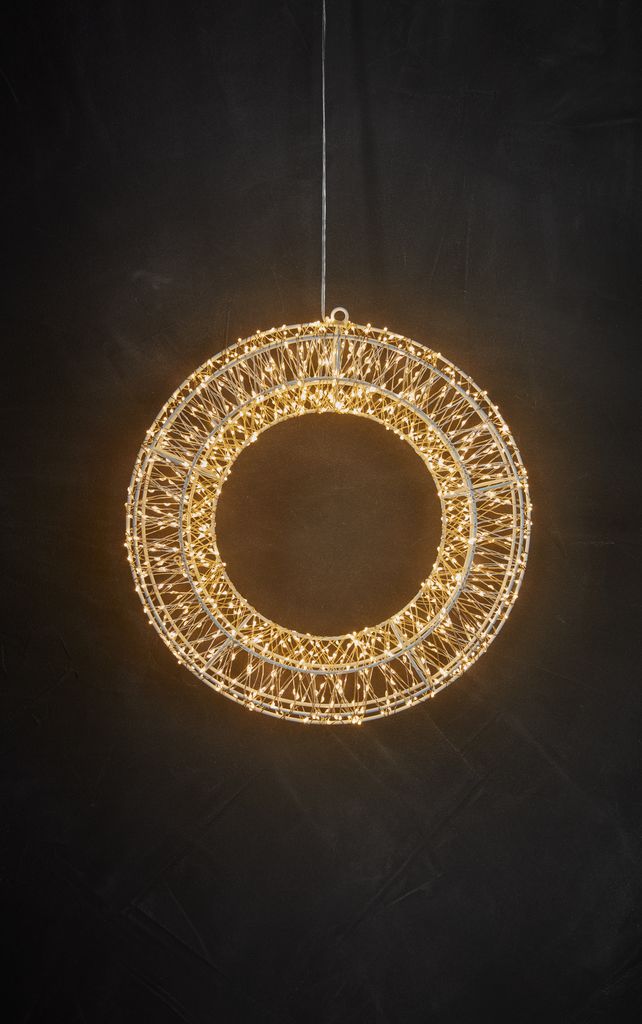 Kranz SKRIFTSTEN Ø36cm m/LED und Timer JYSK