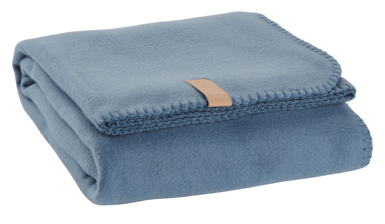 Throw DAGLILJE fleece 130x170 blue JYSK