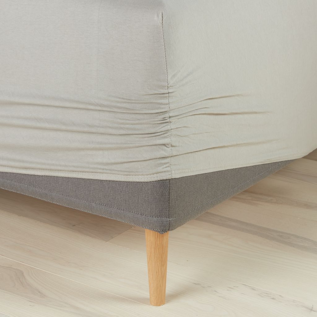 Jersey Fitted sheet JETTE Super King light grey JYSK
