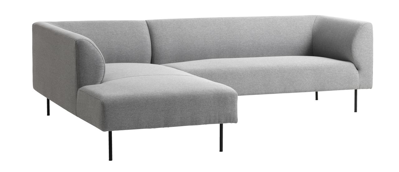 Sofa m/sjeselong KARE venstre lys grå JYSK