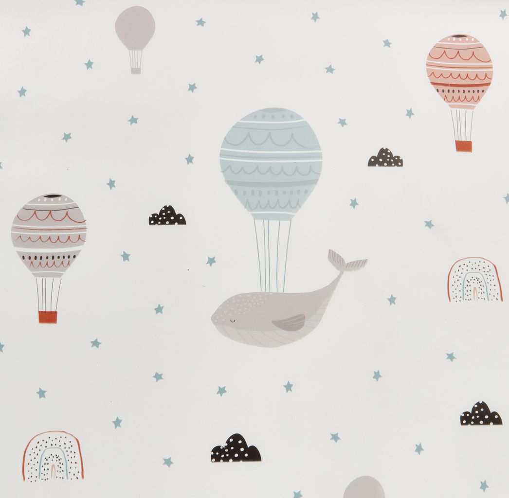 Vinyl tablecloth SNERRE 140 blue/grey JYSK