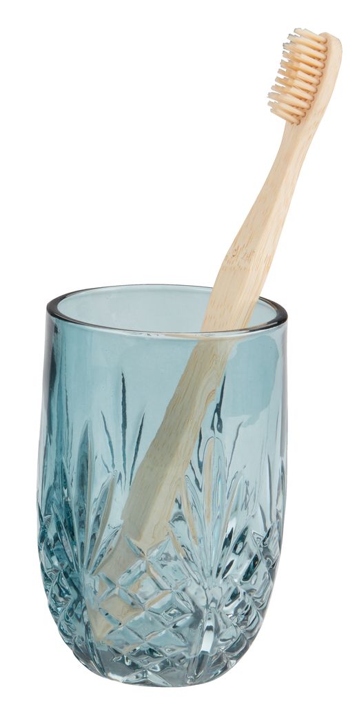 Toothbrush holder EDSVALLA recycled glass blue JYSK