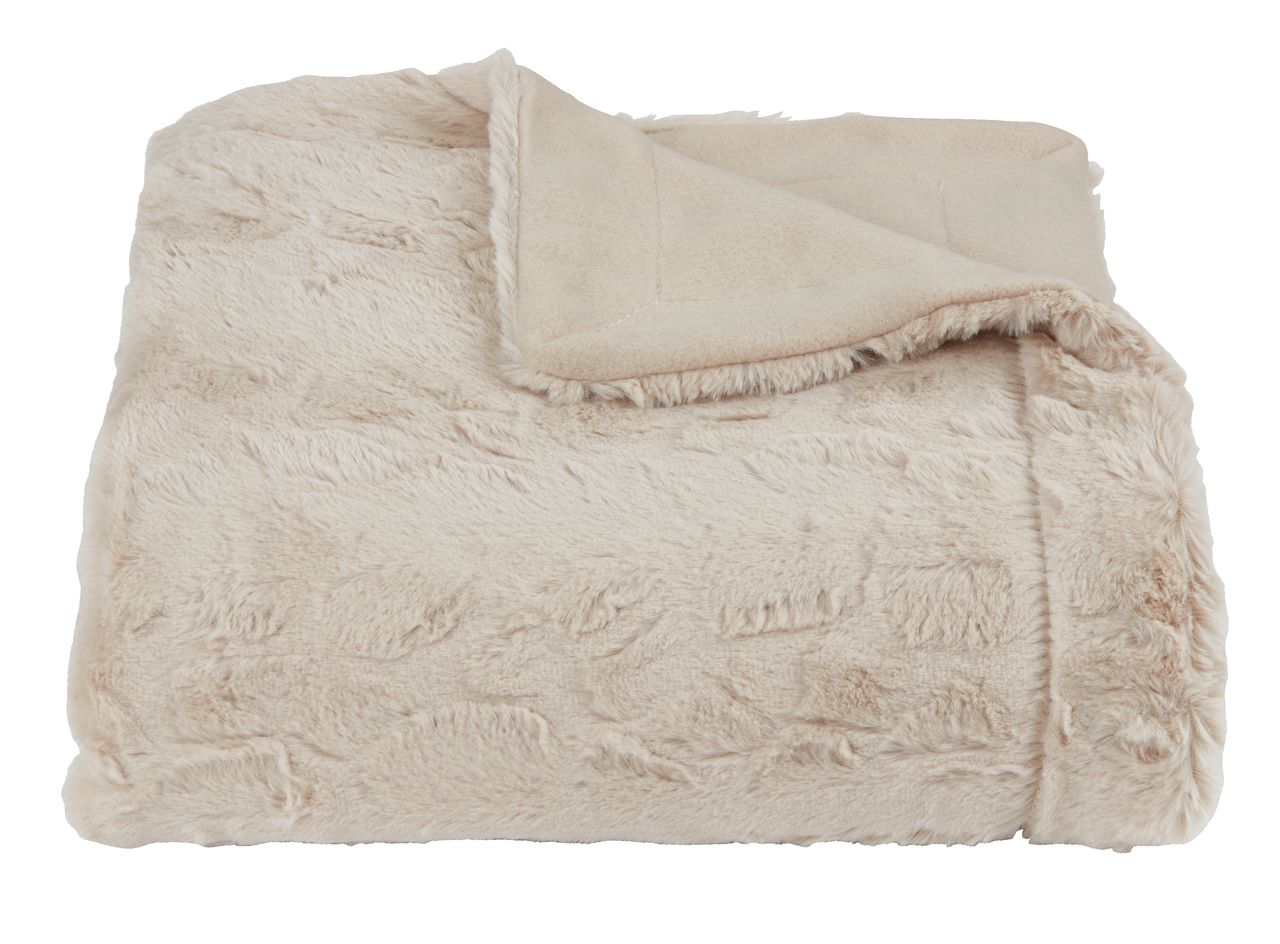 Bed throw MYGGBLOM 220x240 beige JYSK