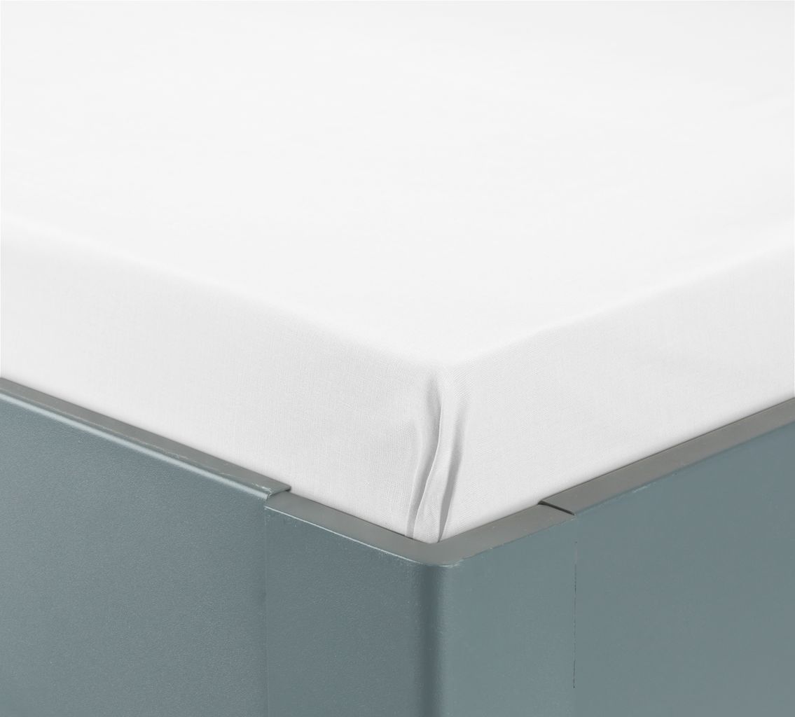 Leintuch ELISABETH 135x240cm weiß JYSK