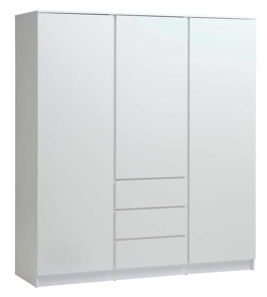 Armoire LIMFJORDEN 180x200 combi blanc JYSK