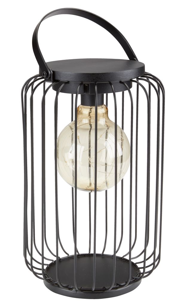 Battery lamp GLENTE Ø18xH35cm black JYSK