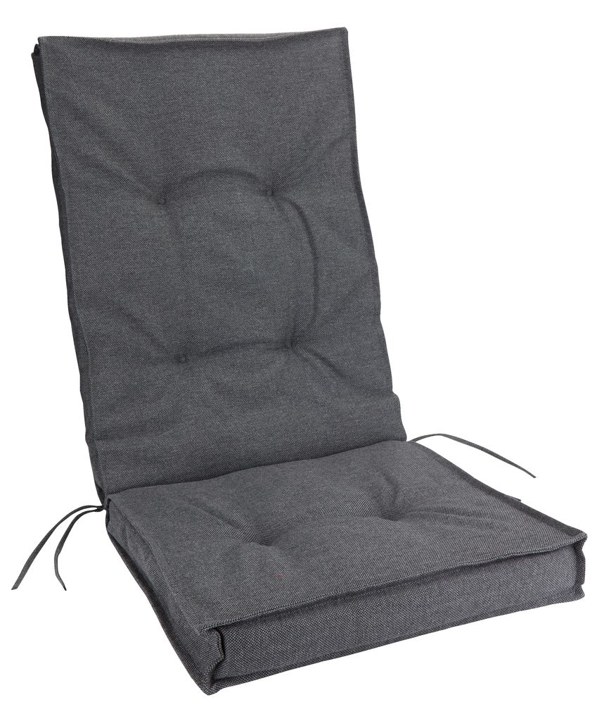 Garden cushion recliner chair REBSENGE dark grey JYSK