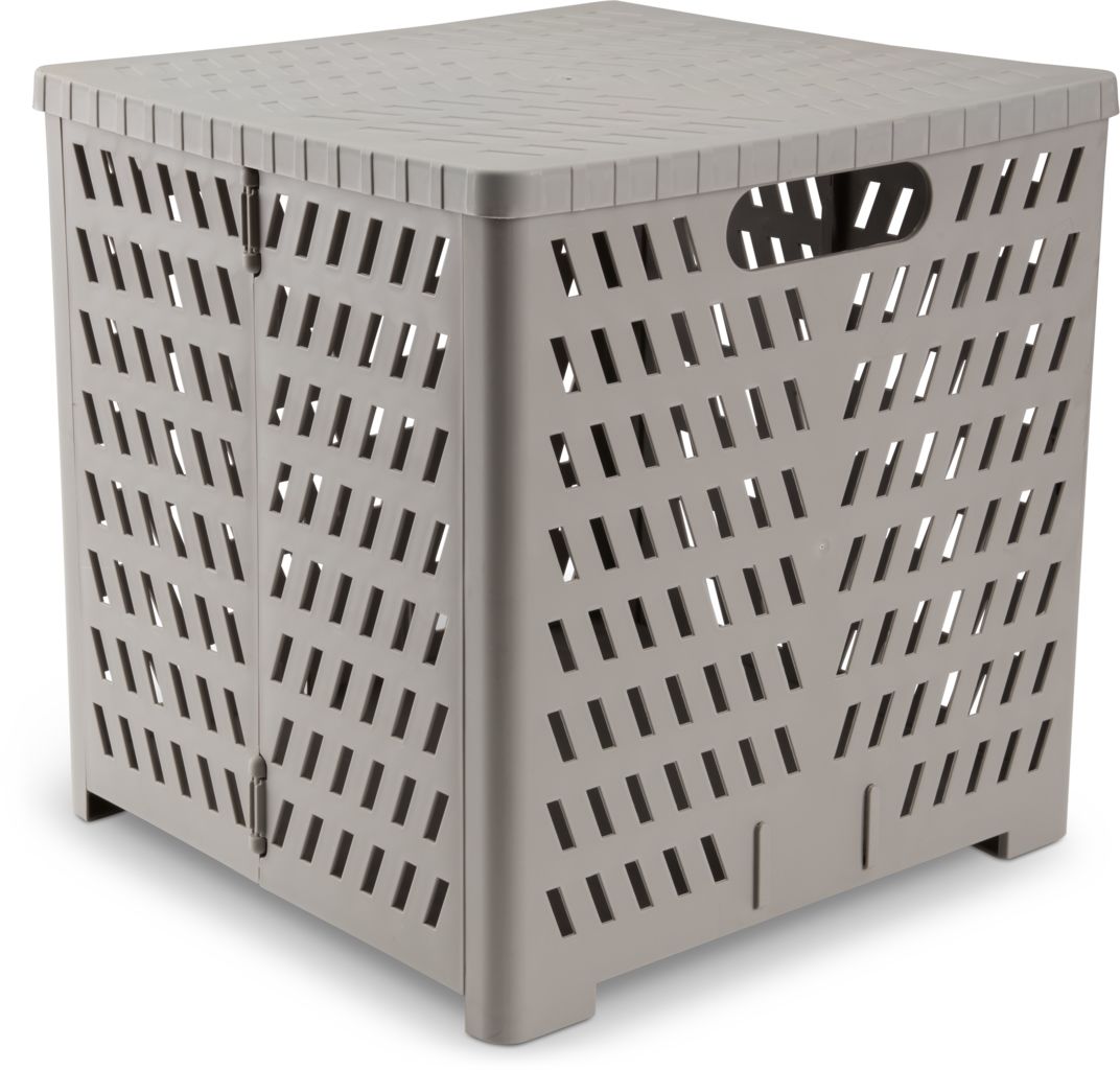 Grey folding basket