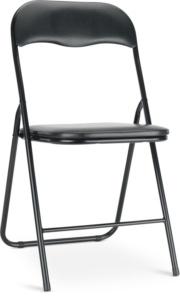 Black folding chair