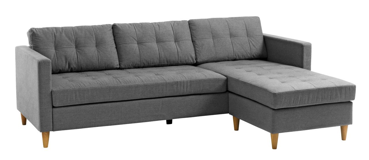 Sofa FALSLEV 3 seater chaise longue grey JYSK