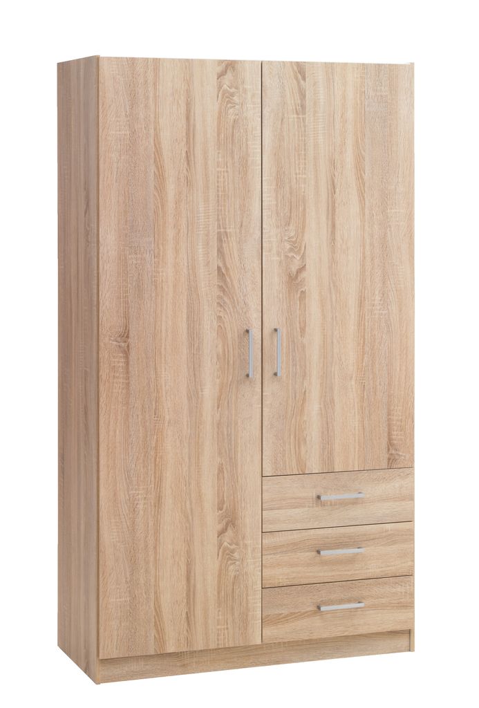 Wardrobe HAGENDRUP 96x175 cm oak JYSK