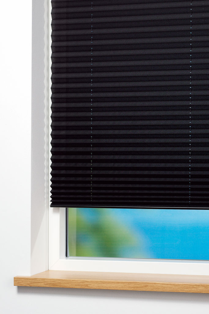 Plisségardin SALTHOLM 80x130cm sort JYSK