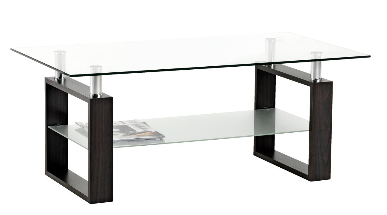 Coffee table NYBORG 60x110 metal/glass JYSK