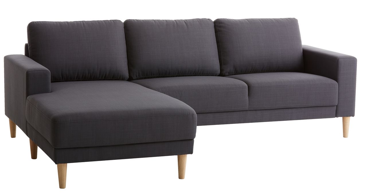 Sofá EGENSE chaiselongue cinzento escuro JYSK