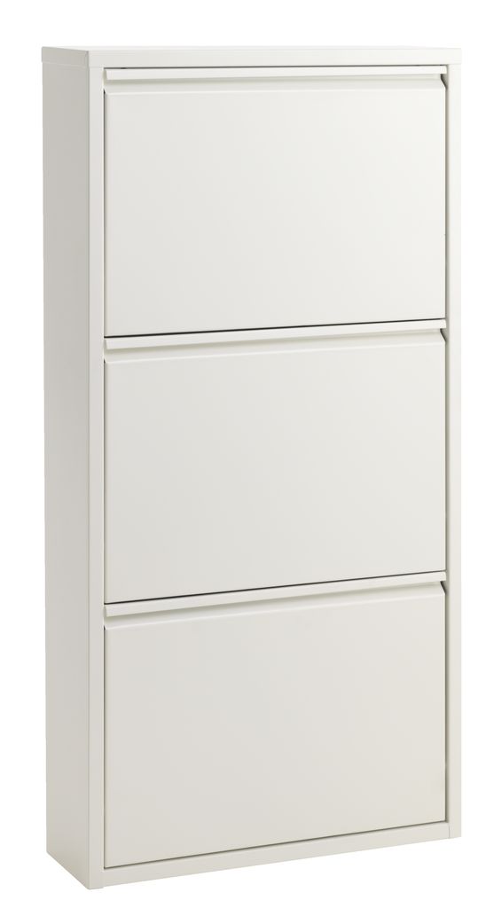 Skoskåp HALLENSLEV 3 fack vit JYSK Skoskåp HALLENSLEV 3 fack vit JYSK