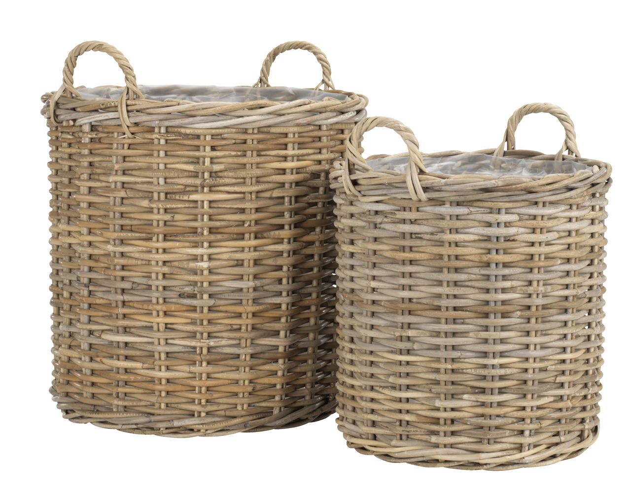 Planter basket SANSEBIE D50/40 kubu natural 2pcs/set JYSK