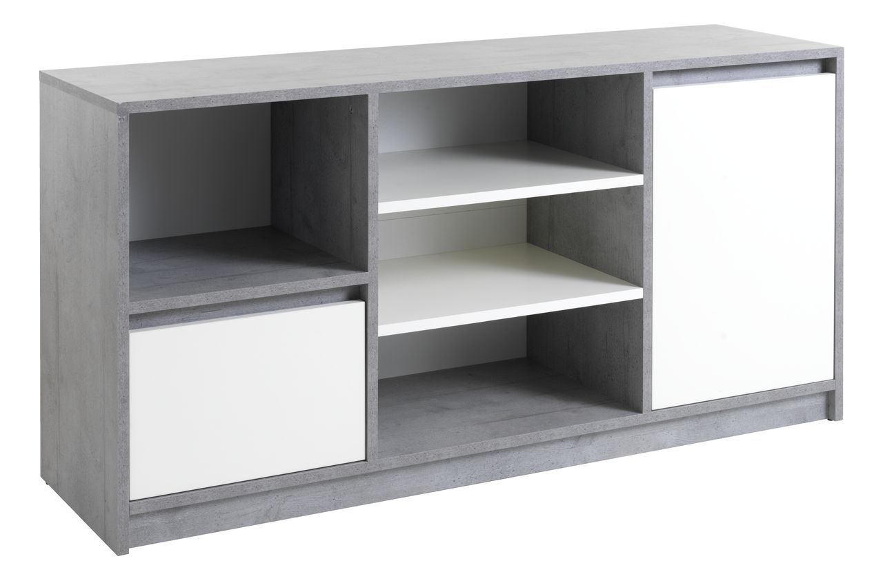 Dressoir BILLUND deuren wit/beton |