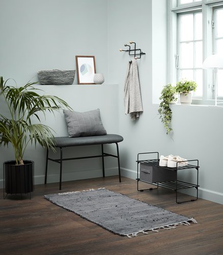 Garderobe GAMBY 6 farbige Haken/schwarz | JYSK