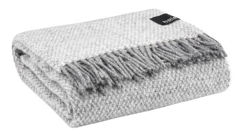 Wool throw HØIE 130x180 grey