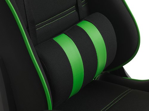 Геймърски стол LAMDRUP черен/зелен