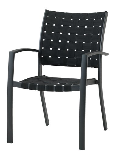 Stohovateľná stolička JEKSEN čierna