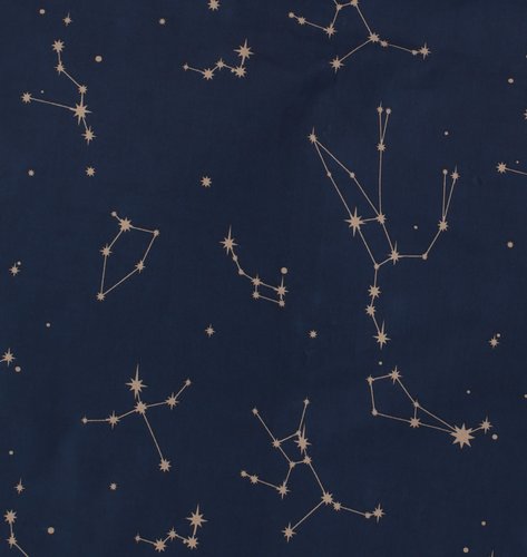 Ágyneműhuzat SIRI perkál 140x200 csillagkép mintás