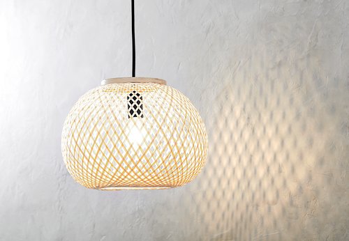 Lampe susp. SIGVARD Ø35xH25cm bambou JYSK