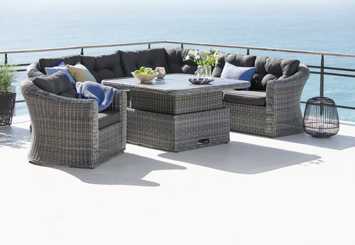 Lounge set TAMBOHUSE 5-seater grey