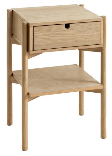 Bedside table DALBY 1 drawer oak