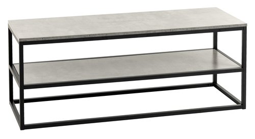 TV-asztal DOKKEDAL 1 polccal betonszürke/fekete