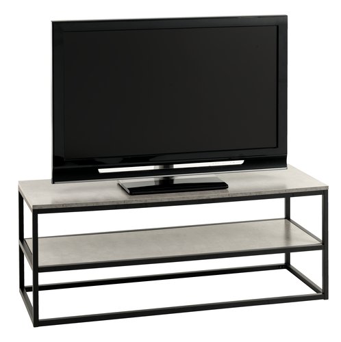 TV bench DOKKEDAL 1 shelf concrete color/black