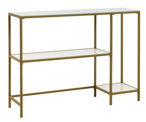 Console table PANDRUP 30x110 white/gold