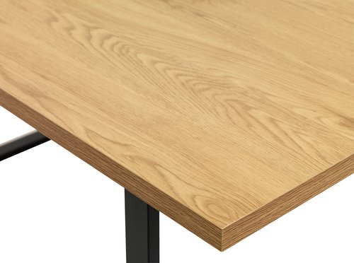 Jedálenský stôl AABENRAA 90x160 dub/čierna