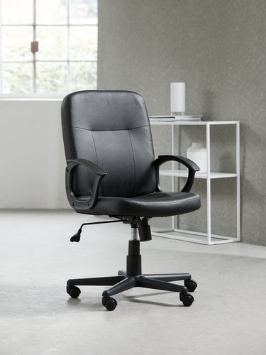 Office chair NIMTOFTE black faux leather