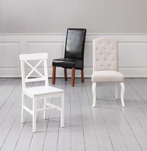 Καρέκλα τραπεζαρίας STENLILLE άμμου/λευκό