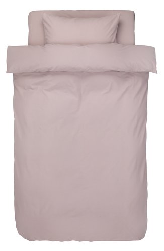 Lenjerie pat+cearșaf ELLEN 140x200 roz