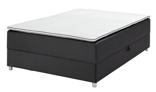 Κρεβάτι τύπου continental 140x200 PLUS C40 αποθηκ. Μαύρο-07