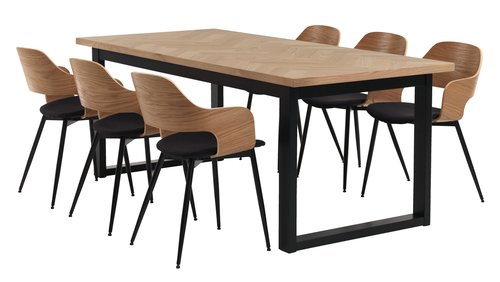 AGERSKOV L200 table chêne + 4 HVIDOVRE chaises chêne