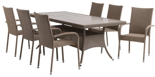 STRIB L200 table + 4 GUDHJEM chair natural